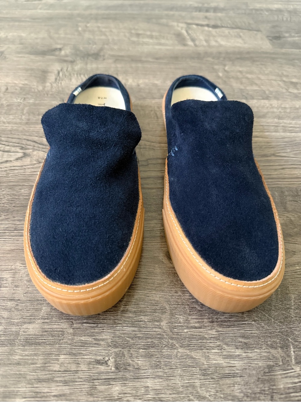 TOMS Sunrise Suede Mules Womens Size 7.5 Navy Slip On Casual Minimalist Shoes - Picture 3 of 9
